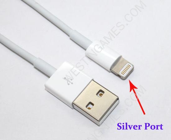 1M Lightning to USB Charging & Data Cable Cord 8 Pin for iPhone 5/5C/5S - White (Silver Port) - Image 4