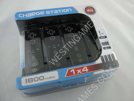 Wii 1X4 charge station black