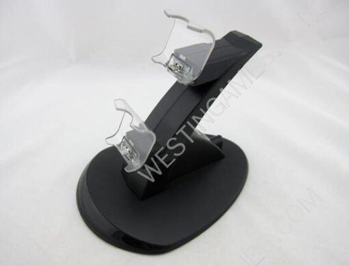 Dual Controller Power Charging Stand For PS4 Dualshok 4 Wireless Controller - Black - Image 3