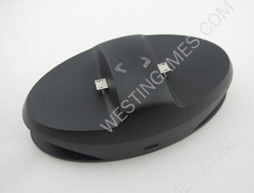 EU Plug Dual Charge Station Charging Port for PS4 Dualshock 4 Controller - Black - Image 3