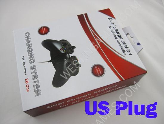 US Type Dual Chage Station Charging Power Dock for XBOX ONE Wireless Controller - Black
