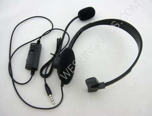 Headset Headphone with Volume Control and Microphone for PS4 - Black - Image 2