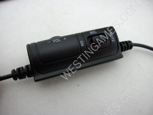 Headset Headphone with Volume Control and Microphone for PS4 - Black - Image 4
