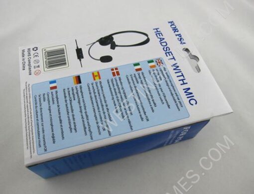 Headset Headphone with Volume Control and Microphone for PS4 - Black - Image 6