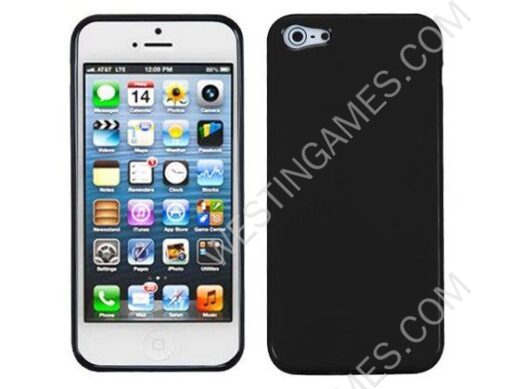 Protective Silicon Case for iPhone 5 5S - Black - Image 3