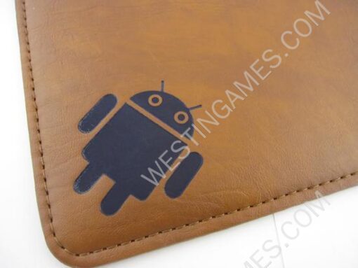 8 inch Universal Cow Leather Pouch Bag for Tablet PC - Black/Brown - Image 4