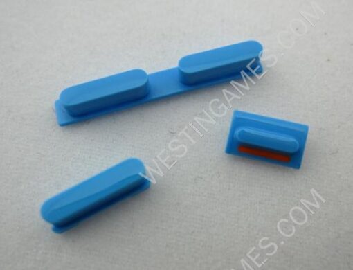 3 in 1 Replacement Power Button + Vibrate Switch + Volume Rocker Set for iPhone 5C - Blue