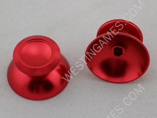 Quality A Metal Mod Joystick Analogue 3D Thumbsticks for PS4 Wireless Chontroller - Red (2 PCS)