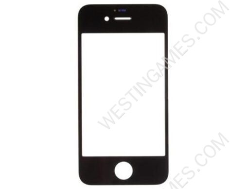 OEM Replacement Front Screen Glass Lens Parts for iPhone 4G - Black