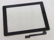 Full Glass Digitizer Touch Screen Assembly with Home Button and Adhesive for iPad 3 - Black