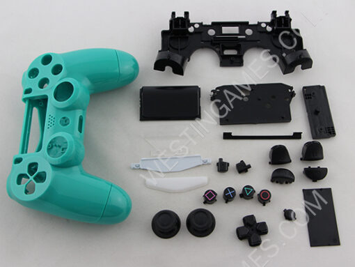 Replacement Complete Housing Shell Case for PS4 Dualshock 4 Controller - Glossy Green