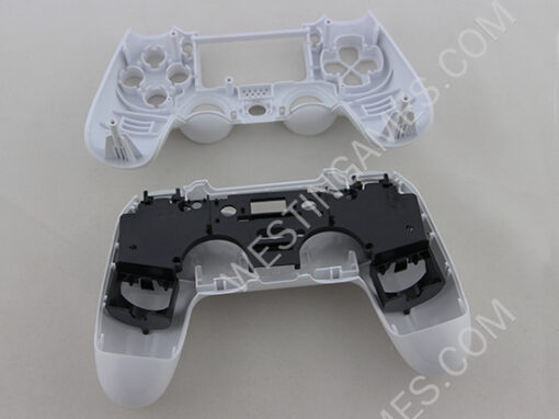Replacement Complete Housing Shell Case for PS4 Dualshock 4 Controller - Glossy White - Image 5