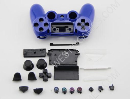 Replacement Complete Housing Shell Case for PS4 Dualshock 4 Controller - Glossy Blue - Image 8