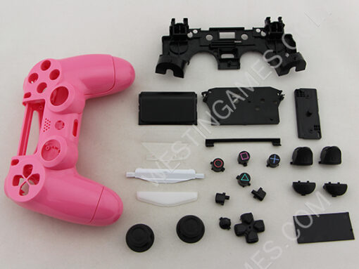 Replacement Complete Housing Shell Case for PS4 Dualshock 4 Controller - Glossy Pink