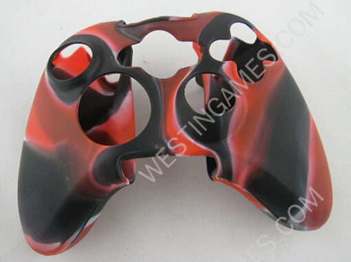 Silicone Protective Case for XBOX 360 Controller Black/Red (Nude Packs)