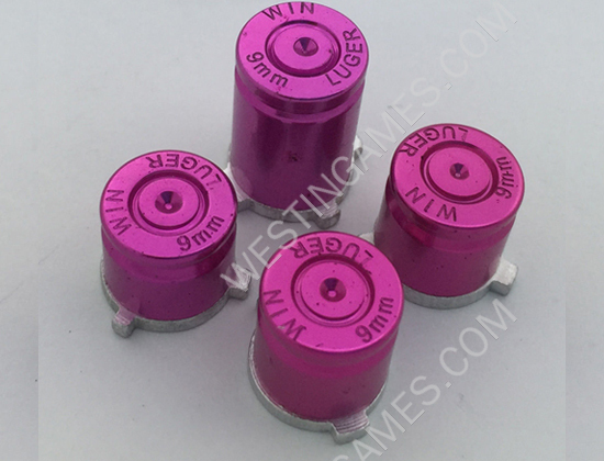 Metal ABXY Bullet Shell Buttons Mod Kit for XBOX ONE Controller Joystick - Red - Image 5