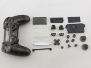 Replacement Complete Housing Shell Case for PS4 Dualshock 4 Controller - Transparent Black