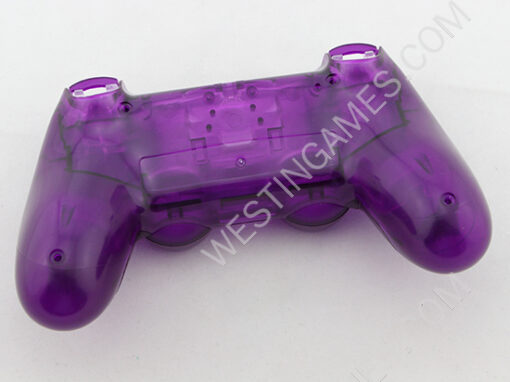 Replacement Complete Housing Shell Case for PS4 Dualshock 4 Controller - Transparent Purple - Image 3