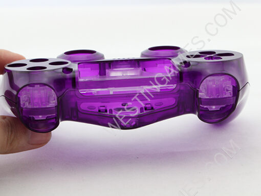 Replacement Complete Housing Shell Case for PS4 Dualshock 4 Controller - Transparent Purple - Image 4