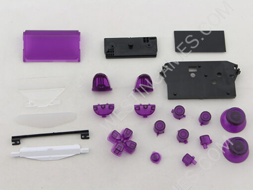 Replacement Complete Housing Shell Case for PS4 Dualshock 4 Controller - Transparent Purple - Image 7