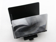 New 3D Enlarge Screen Amplifiers w/ Leather Case Video Magnifier for Samsung iPhone CellPhone -Black