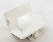 New 3D Enlarge Screen Amplifiers w/ Leather Case Video Magnifier for Samsung iPhone CellPhone -White