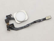Original Home Button Module Flex Cable with Back Home Button Assembly for iPhone 5S - White