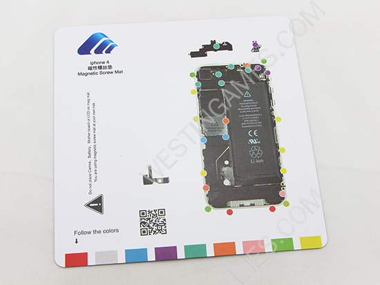 Professional Magnetic Screw Pad Repair Guide Mat for iPhone 4