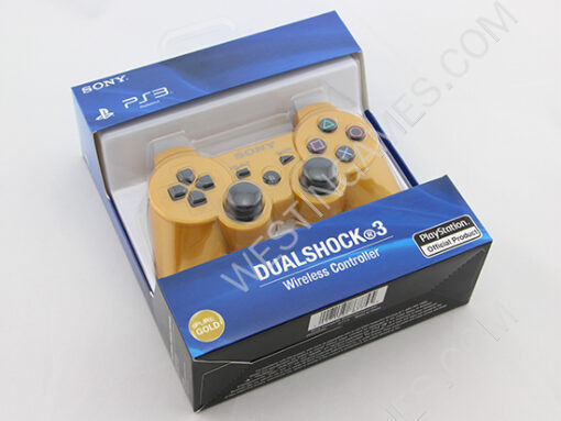 Bluetooth Wireless Controller New Blister Packing for Sony PS3 US Version - Gold