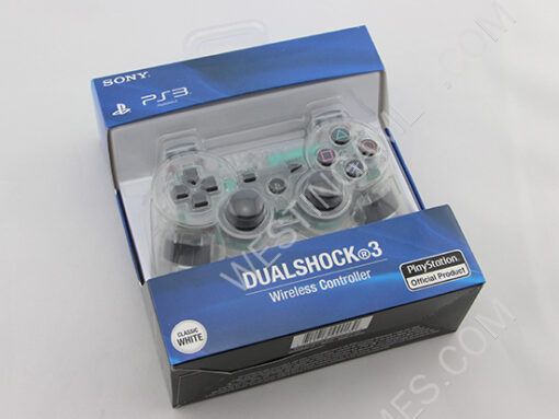 Bluetooth Wireless Controller New Blister Packing for Sony PS3 US Version - Clear White