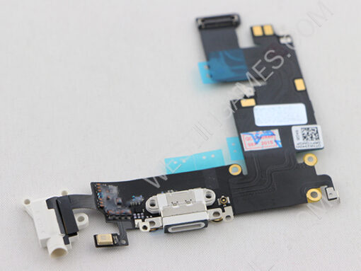 Original Headphone Audio Jack and Charging Dock Port Connector Flex Cable for iPhone 6 Plus - White