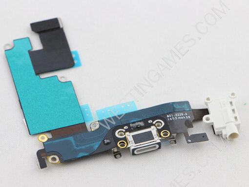 Original Headphone Audio Jack and Charging Dock Port Connector Flex Cable for iPhone 6 Plus - White - Image 2