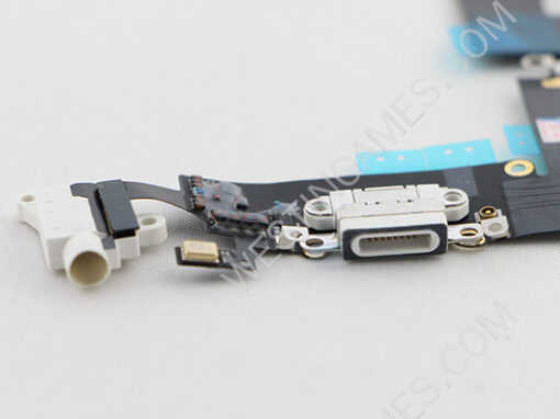 Original Headphone Audio Jack and Charging Dock Port Connector Flex Cable for iPhone 6 Plus - White - Image 3