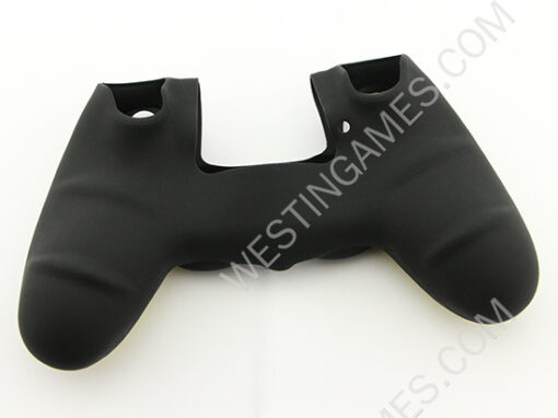 Black Silicone Protective Case with Particle Grip for PS4 Dualshock 4 Controllers - Red - Image 2