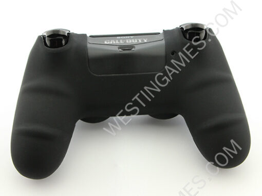 Black Silicone Protective Case with Particle Grip for PS4 Dualshock 4 Controllers - Red - Image 5