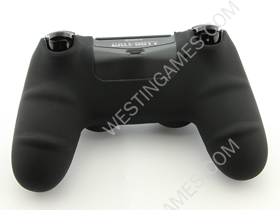 Black Silicone Protective Case with Particle Grip for PS4 Dualshock 4 Controllers - Blue - Image 5