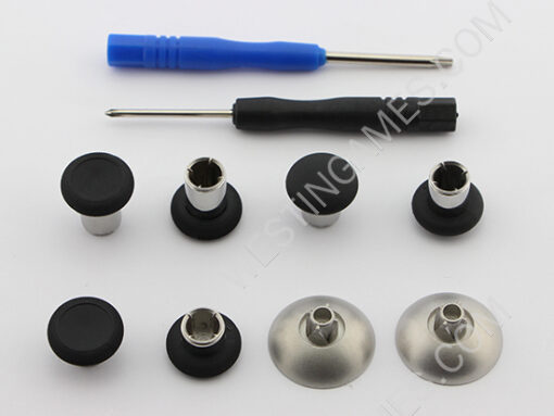 8Pcs Swap Thumbsticks Grips Metal Magnetic Stick Set for PS4 XBOX ONE Series X Switch Pro Controlle - Black