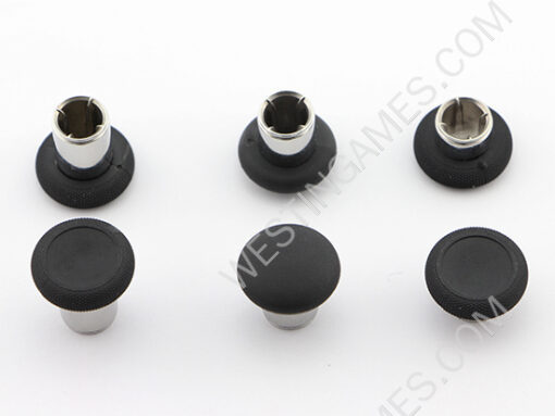 8Pcs Swap Thumbsticks Grips Metal Magnetic Stick Set for PS4 XBOX ONE Series X Switch Pro Controlle - Black - Image 3