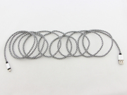10Ft Long Braided Micro USB 2A Data Sync Charger Cable Cord For Smart Phones / PS4 XBOX ONE - Silver 02