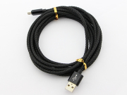 10Ft Long Braided Micro USB 2A Data Sync Charger Cable Cord For Smart Phones / PS4 XBOX ONE - Black