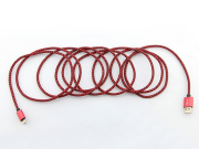 10Ft Long Braided Micro USB 2A Data Sync Charger Cable Cord For Smart Phones / PS4 XBOX ONE - Red 02