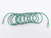 10Ft Long Braided Micro USB 2A Data Sync Charger Cable Cord For Smart Phones / PS4 XBOX ONE - Green 02