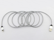 6ft 2m New Style Braided Micro USB 2A Data Sync Charger Cable Cord For Phones PS4 XBOX ONE - Silver 02