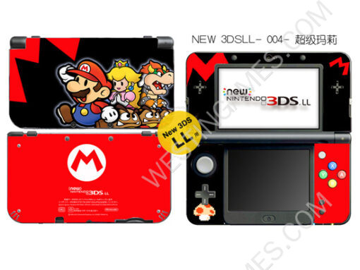 Crystal Epoxy Skin Sticker Colourful for NEW 3DS LL/XL Console - 100 Themes - Image 3
