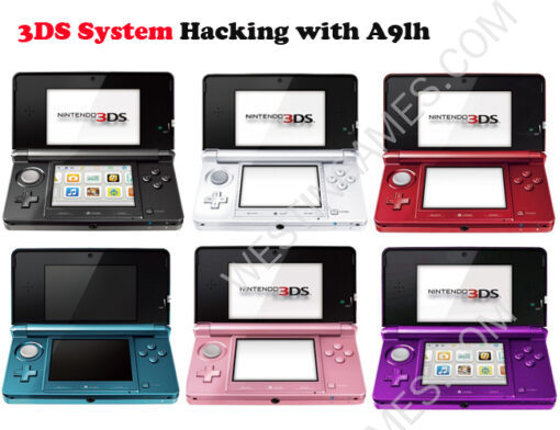 Nintendo 3DS Game System Consoles Packing with A9lh Hacking - 6 Colors (Refurbished)