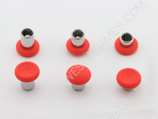 8Pcs Swap Thumbsticks Grips Metal Magnetic Stick Set for PS5 PS4 XBOX ONE Series X Switch Pro Controlle - Red - Image 2