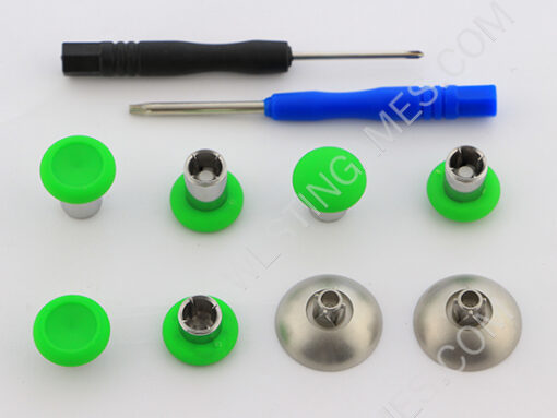 8Pcs Swap Thumbsticks Grips Metal Magnetic Stick Set for PS5 PS4 XBOX ONE Series X Switch Pro Controlle - Green