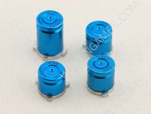 Metal ABXY Bullet Shell Buttons Mod Kit for XBOX ONE Controller Joystick - Blue
