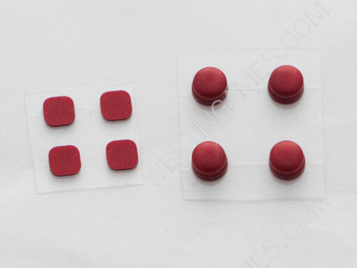 Original Rubber Nubs Screw Covers Set Replacement Parts for NEW 3DS XL - Red