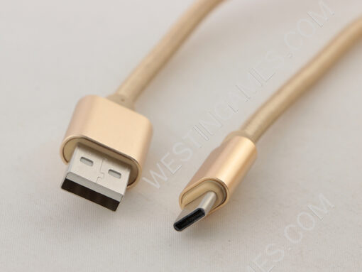 10Ft Long Braided Type-C USB 2A Data Sync Charger Cable Cord For Smart Phones Switch - Gold - Image 3